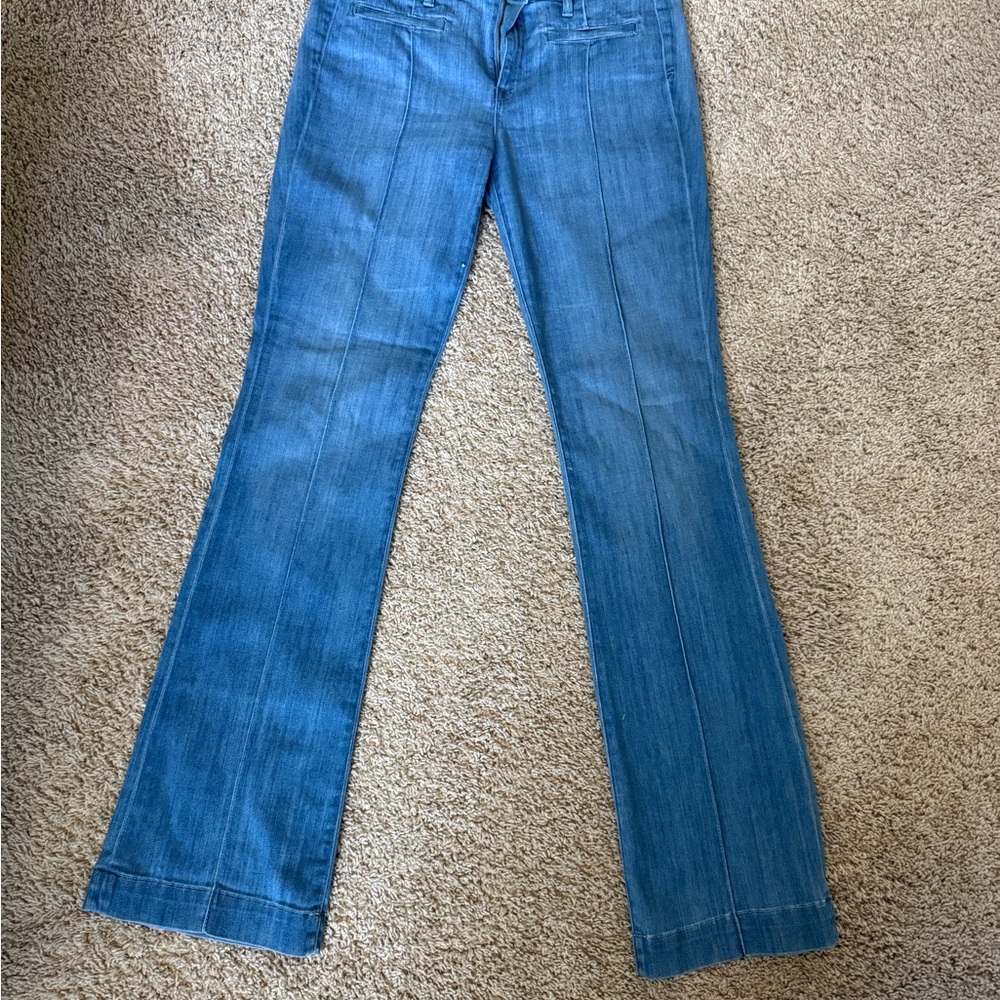 Vince Blue Flare Wide Leg Jeans